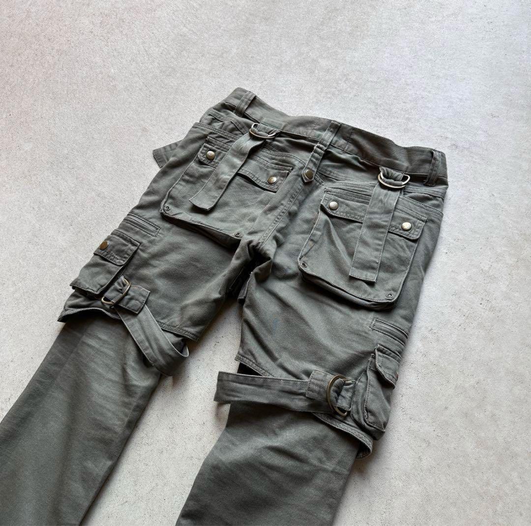 パンツ 2000s gimmick bondage cargo pants y2k