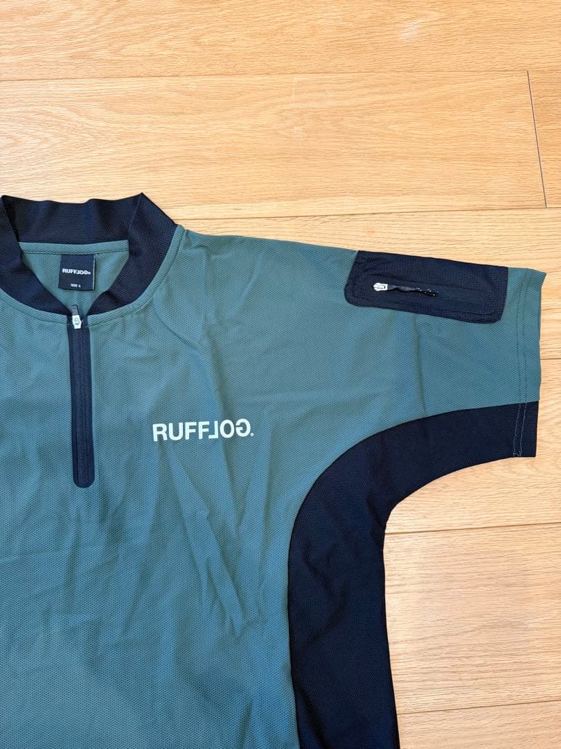 RUFFLOG 半袖 襟付きシャツ　カーキ