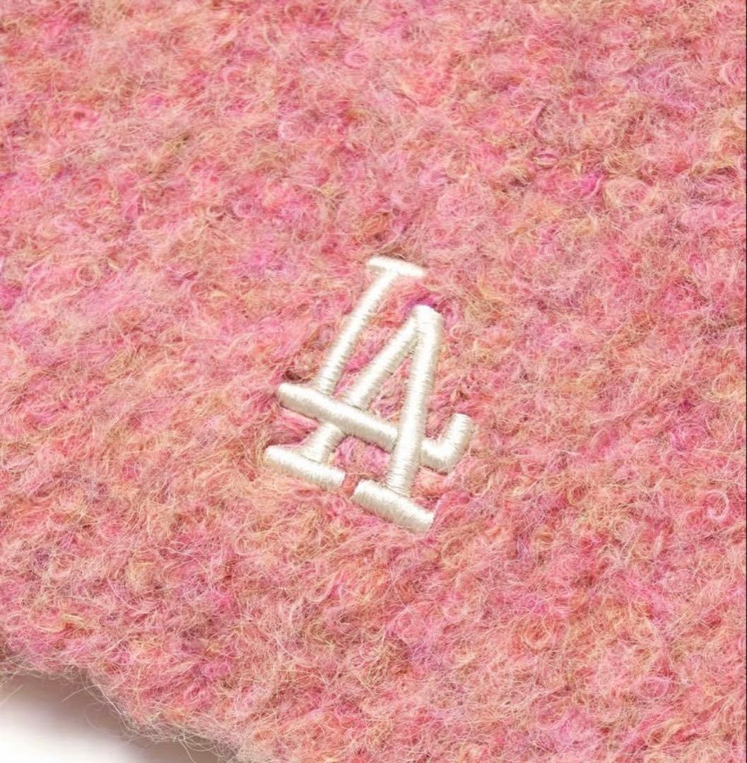 SALE❤︎MLB 猫耳ビーニー ピンク 韓国限定 ニット帽