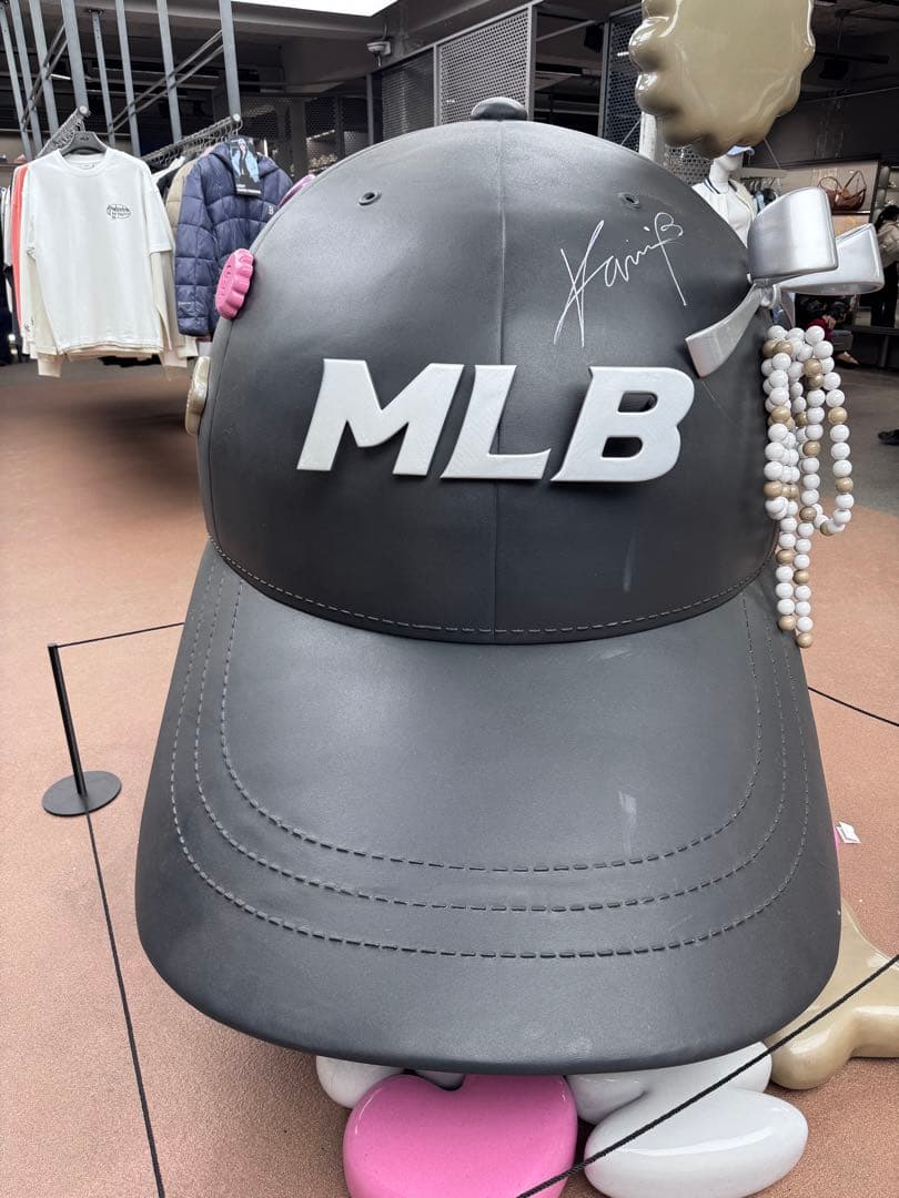 SALE❤︎MLB 猫耳ビーニー ピンク 韓国限定 ニット帽