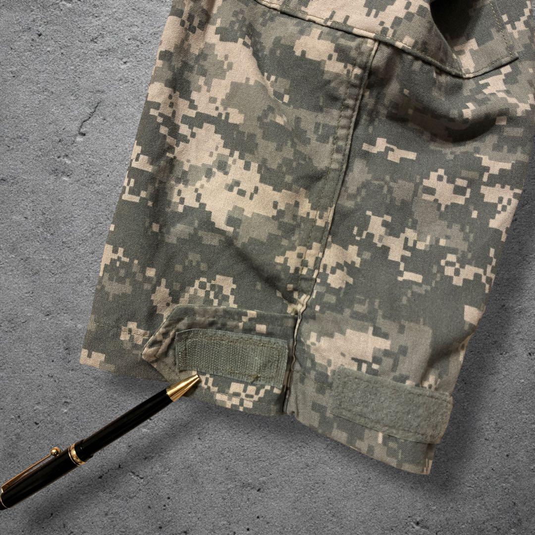 米軍実物ACUカーゴパンツ実寸W33デジカモ M-Lミリタリー 古着アラミド繊維