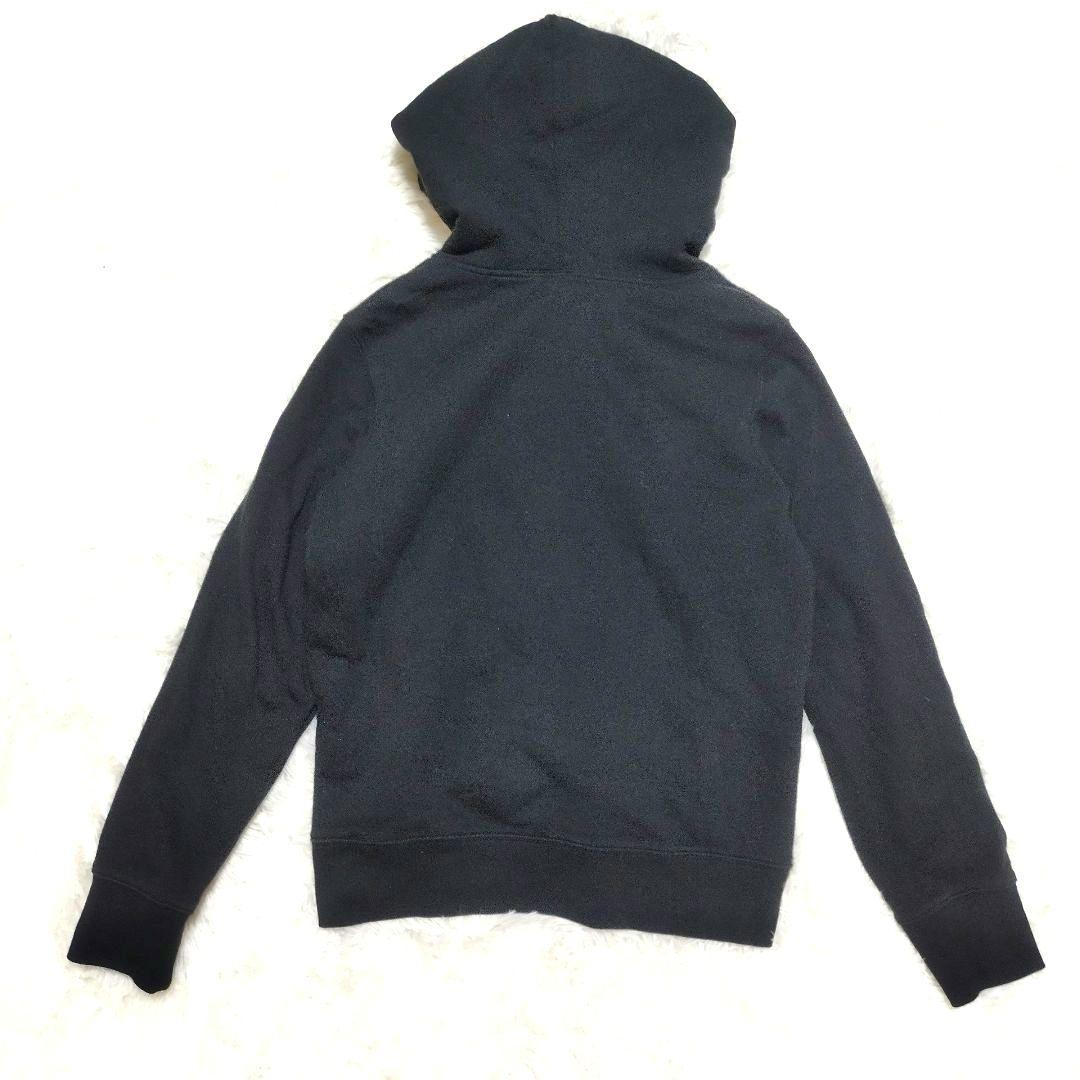 【人気即完売品】GAPリラックスフィットパーカー ボア ブラック 黒 フルジップ