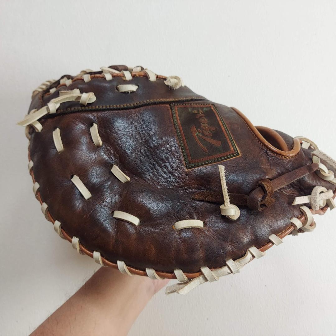 【超レア！ビンテージ再生品】大人用・軟式　ファーストミット　ミツワタイガー