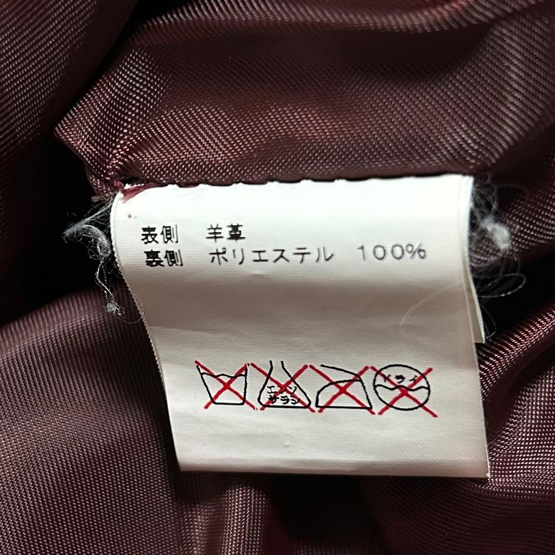 ポ*ー様 glamb ラムスキン レザー ライダース フェード エイジング加工