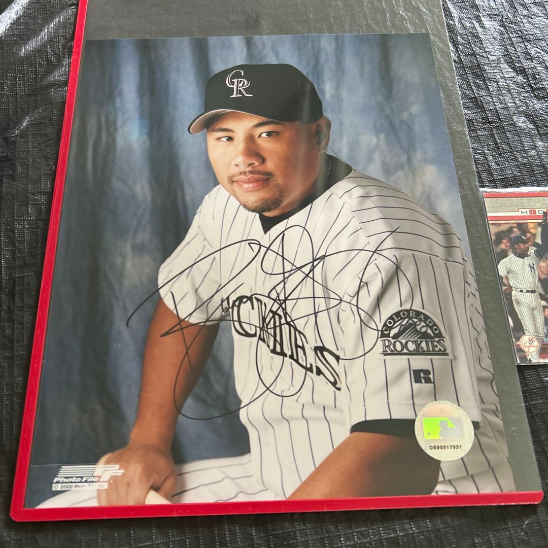 MLB   ベニーアグバヤニ　直筆サイン入りフォト コロラドロッキーズマリーンズ