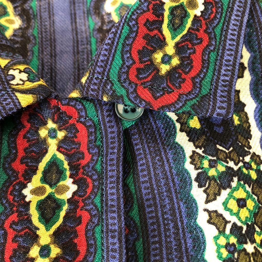KENZO　ヴィンテージ　1980年代　ケンゾー　総柄ワイドシャツ