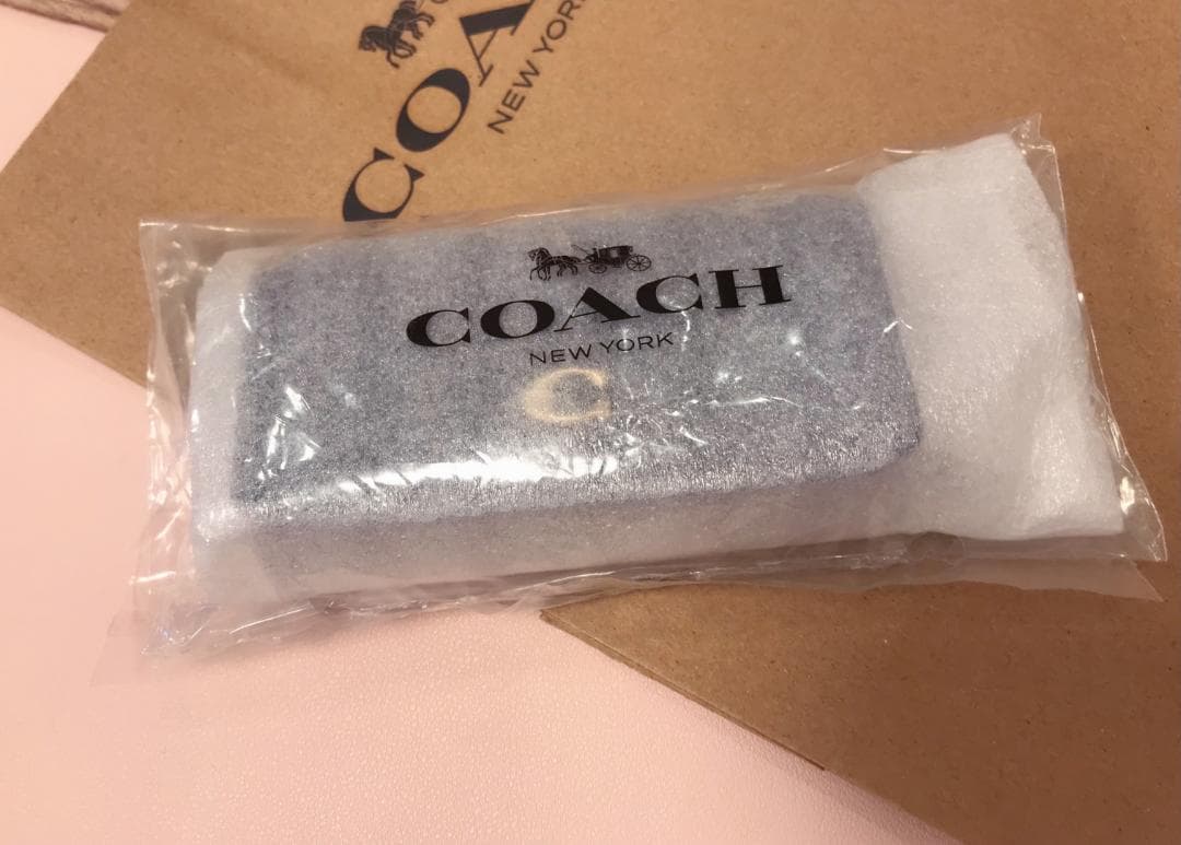 新品 COACH 6 リング キー ケース ネイビー