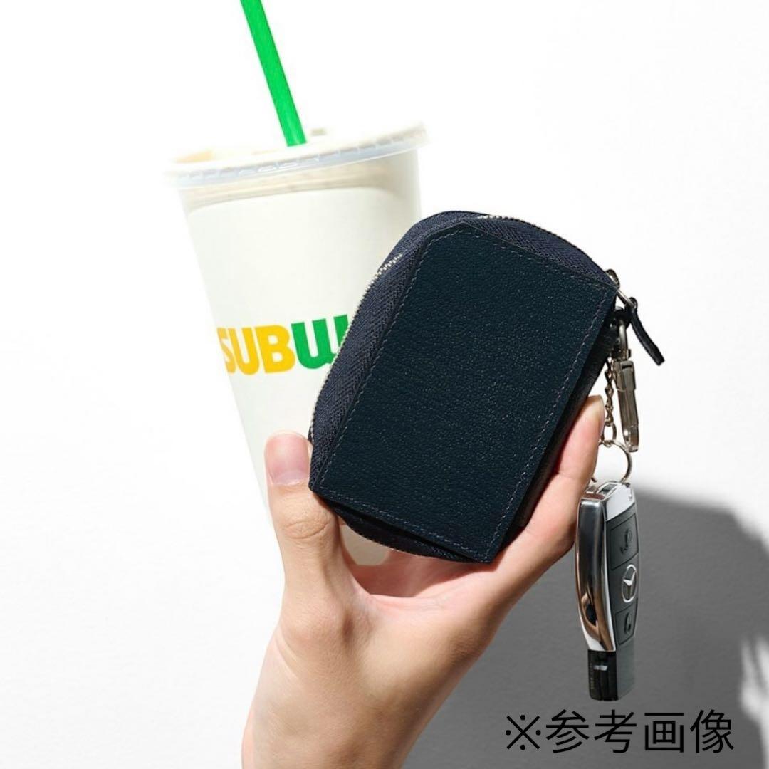 2285【新品 定価2.2万円】ラルコバレーノ★スマートWキーケース★ブラウン★