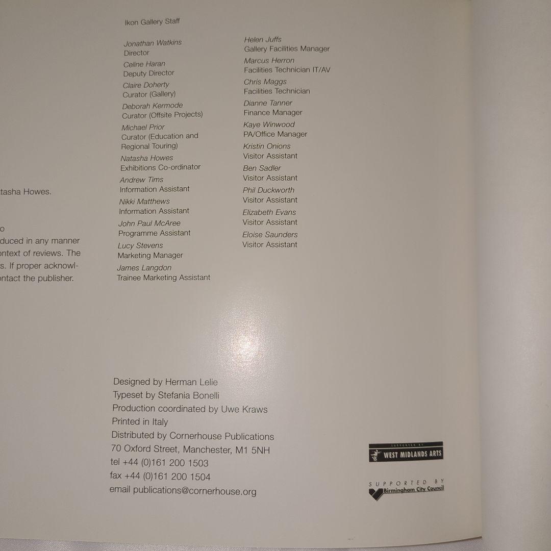 希少 Richard Billingham 写真集 Ikon Gallery