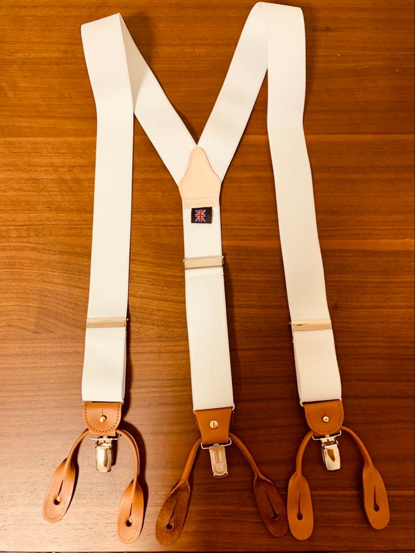 サスペンダー　アルバートサーストン　ホワイト