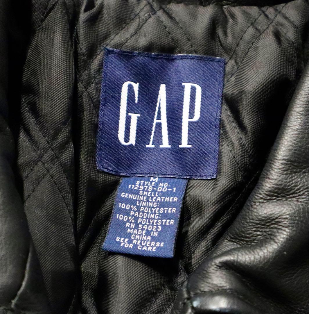 ク*ン様 90s OLD GAP レザージャケット ブラック 本革 M
