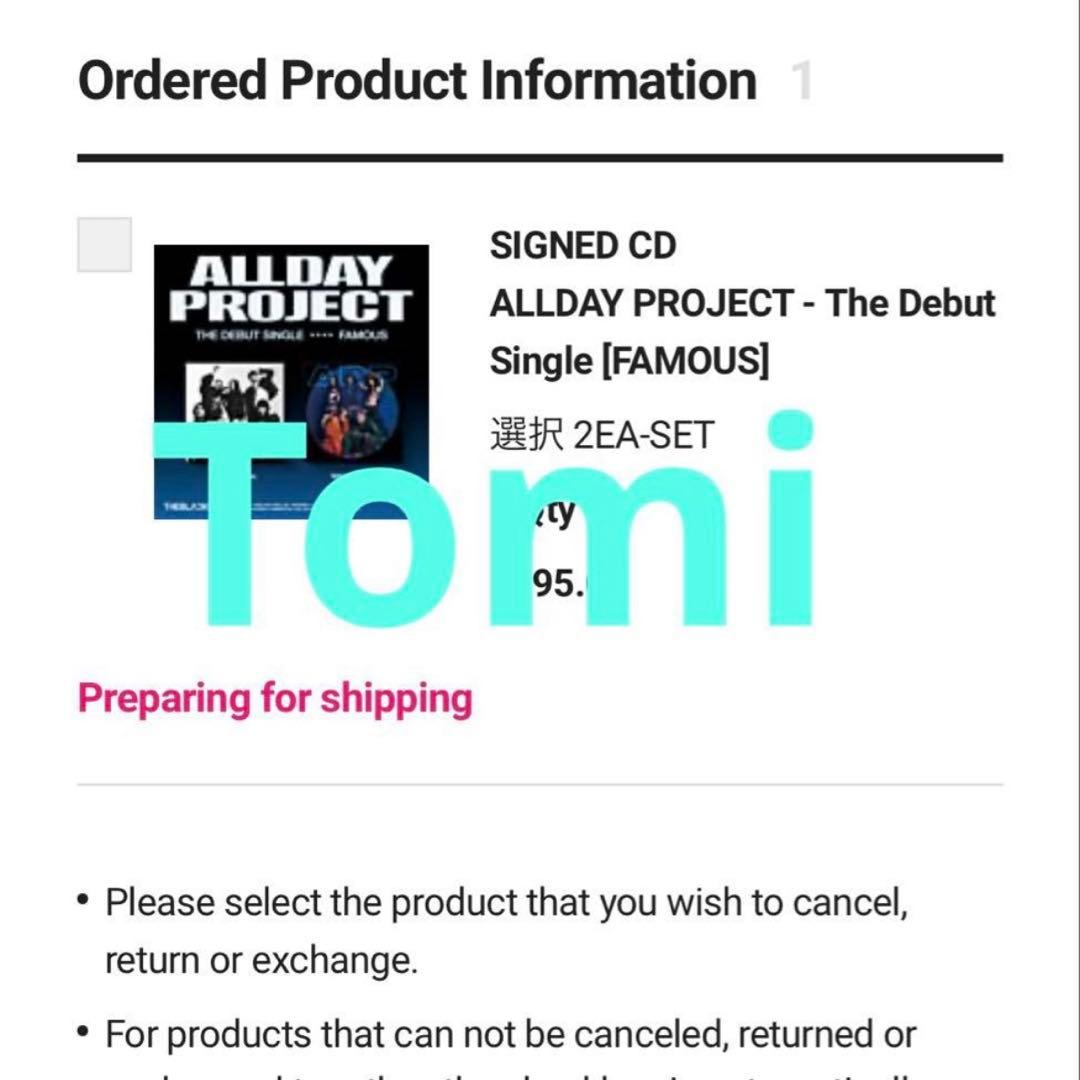 ④ ALLDAY PROJECT Mwave 直筆サイン入りアルバム トレカ