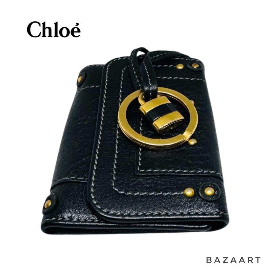Chloé クロエ パディントン レザー6連キーケース 黒 ブラック 箱付き