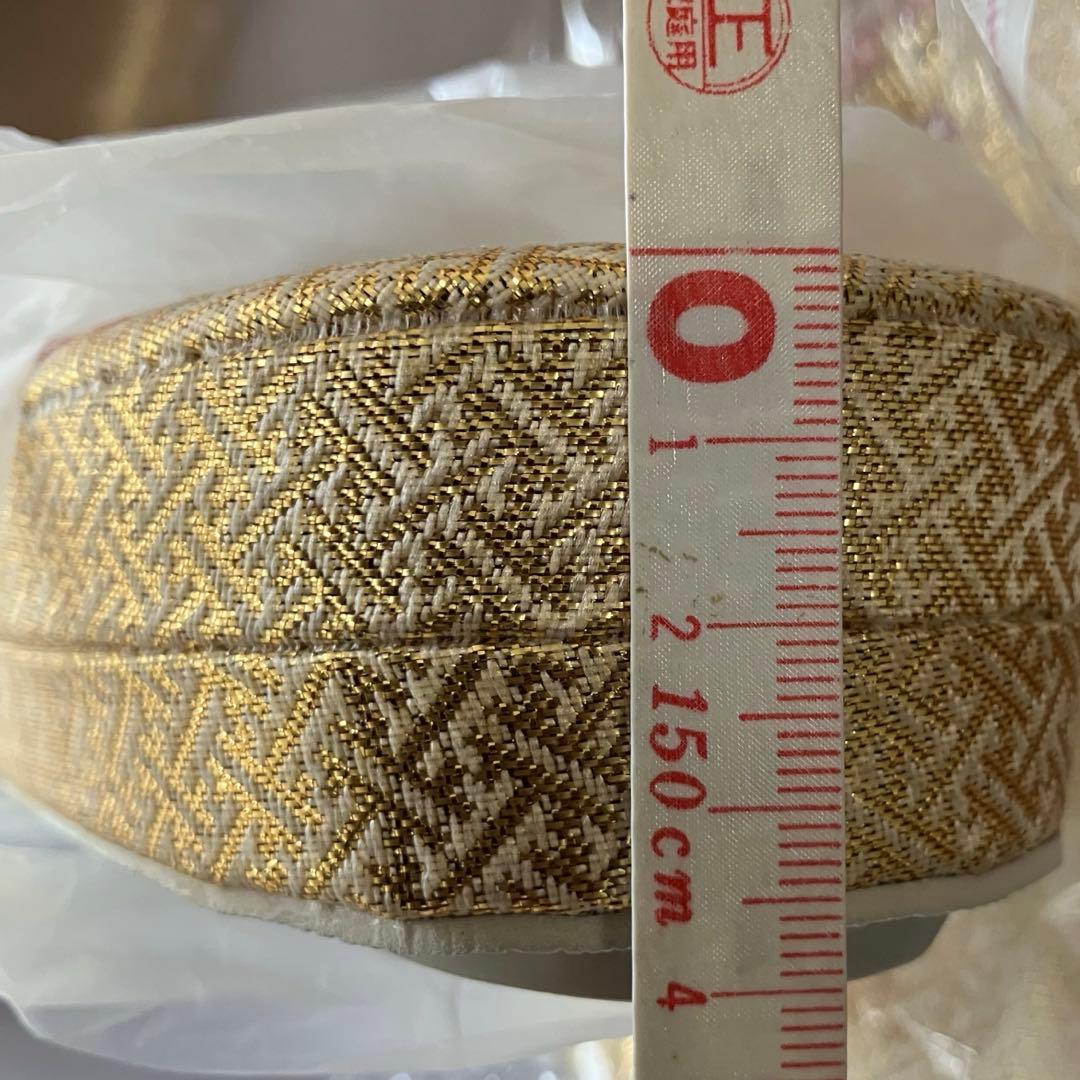 【最高級3L】佐賀錦 草履バッグセット 未使用 礼装用 金地 菊文様 26.5
