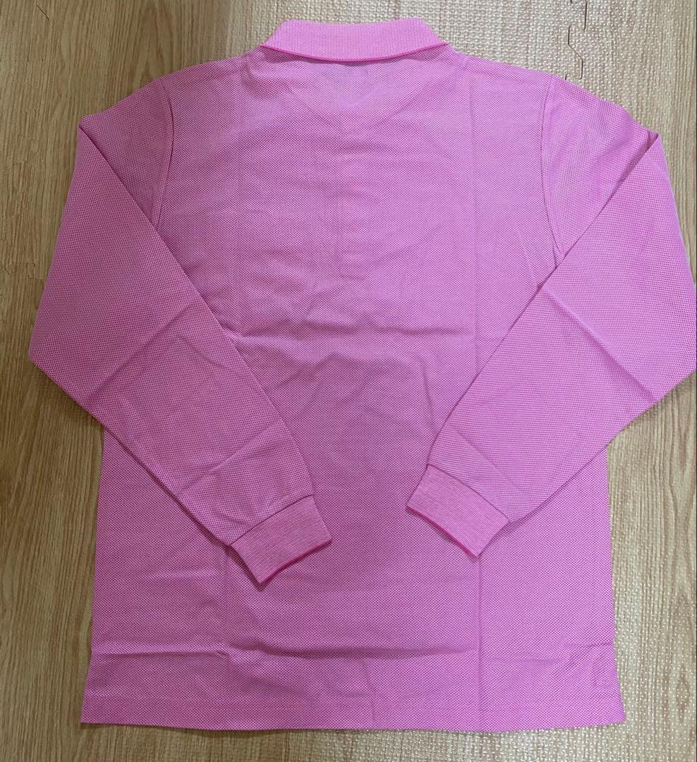 新品タグ付LANVIN SPORT長袖ポロシャツ ピンク