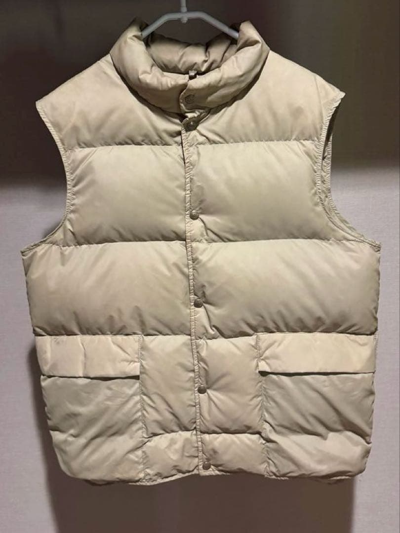 美品 80s L.L.Bean 縦型ポケット グースダウン ベスト ベージュ L