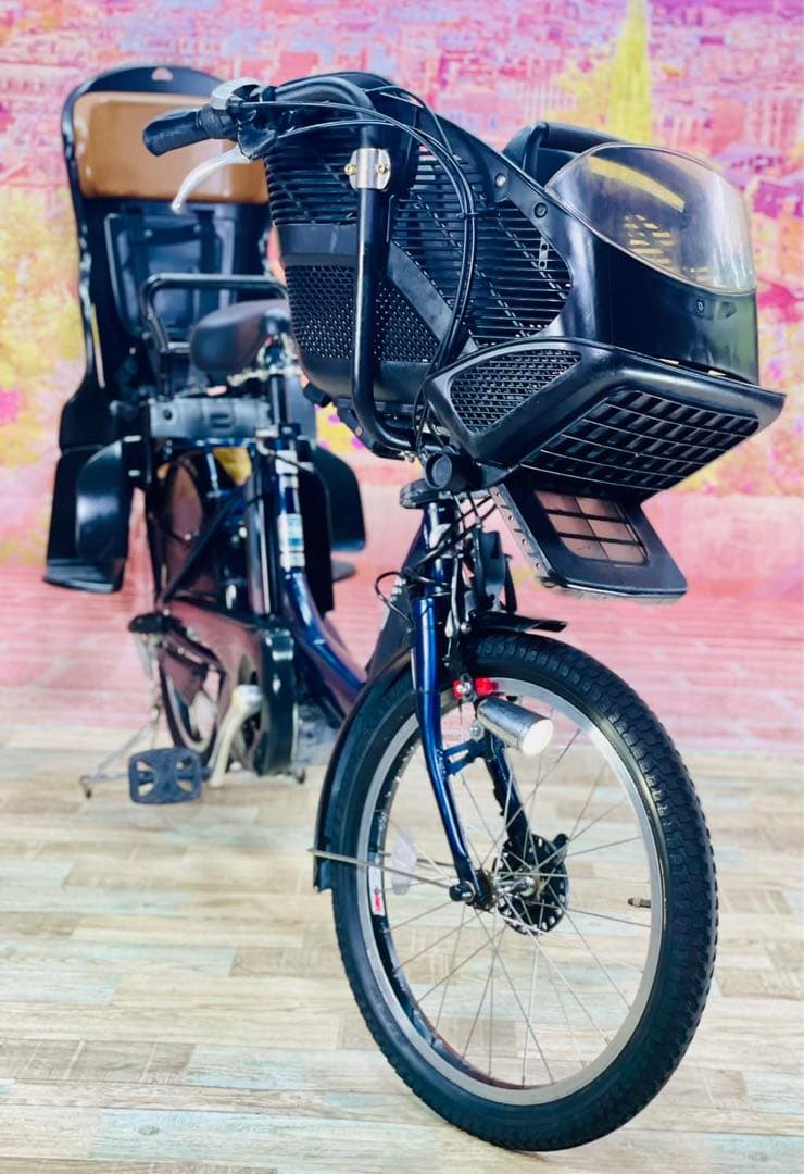 K2242 電動自転車ブリヂストン子供乗せ 20インチ ブルー 8.9Ah
