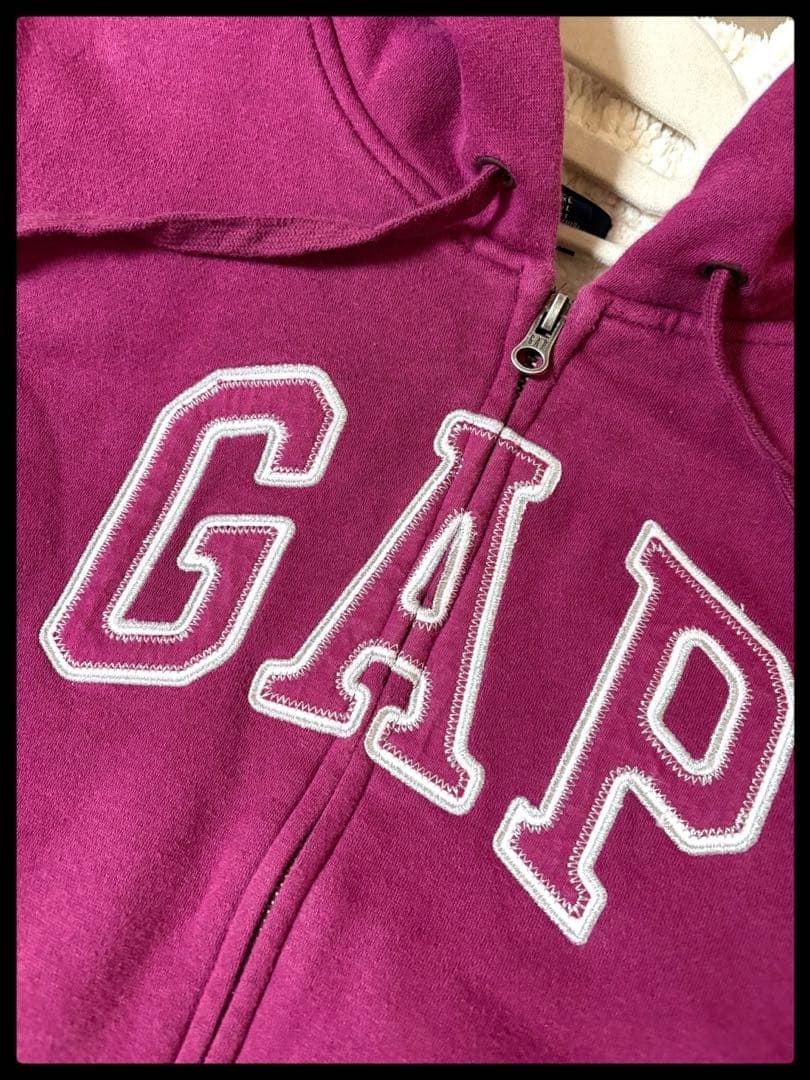 amcco♡【Gap ギャップ】バーガンディ♡裏ボアジップアップパーカー♡