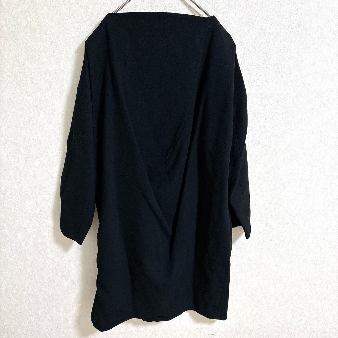 美品⭐️エンフォルド ファインウールダブルクロス サークルコクーンワンピース38