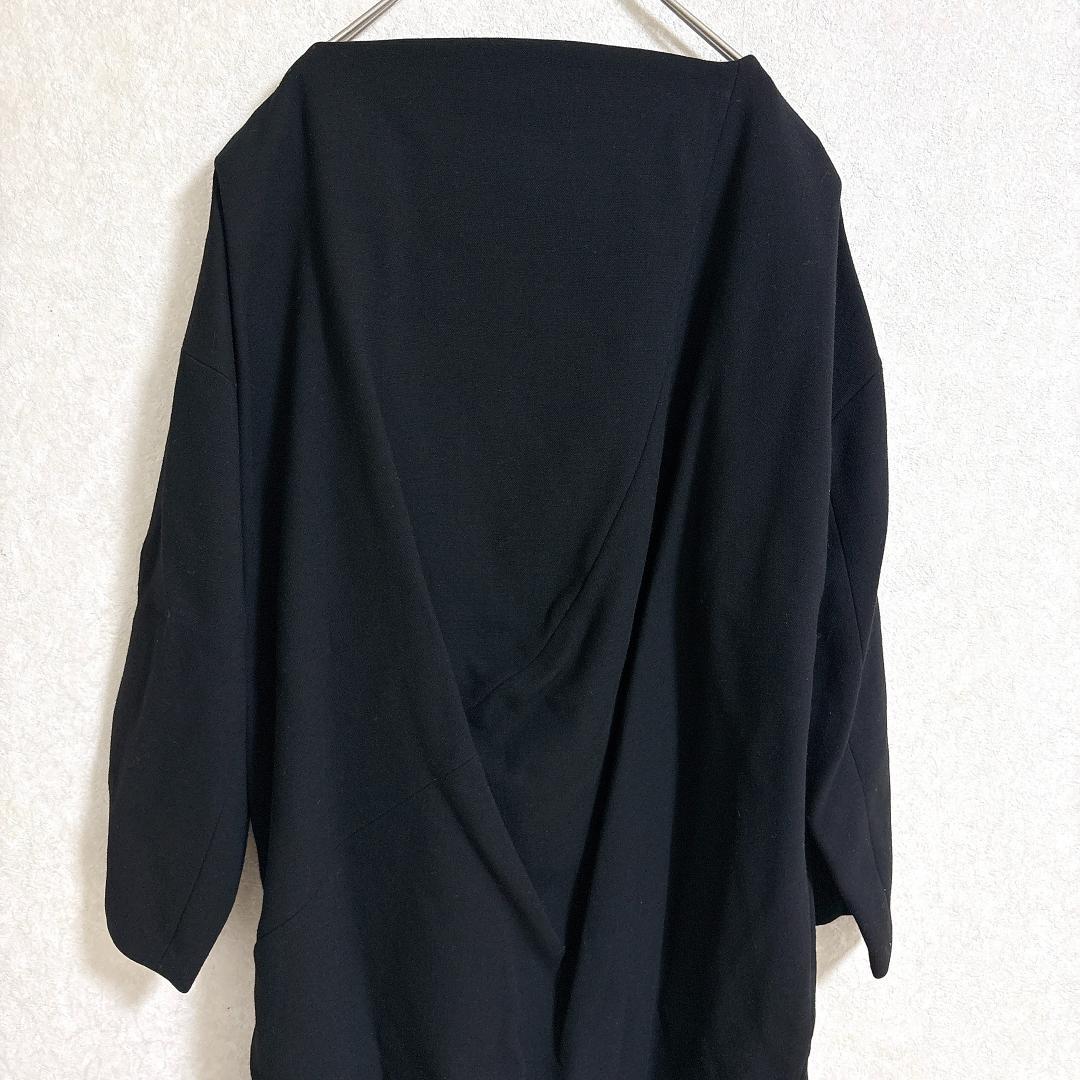 美品⭐️エンフォルド ファインウールダブルクロス サークルコクーンワンピース38