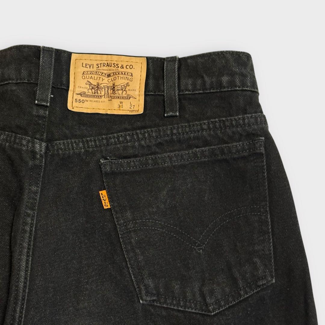 希少サイズ！USA製Levi's 550 HUSKYハスキーブラックデニム後染め