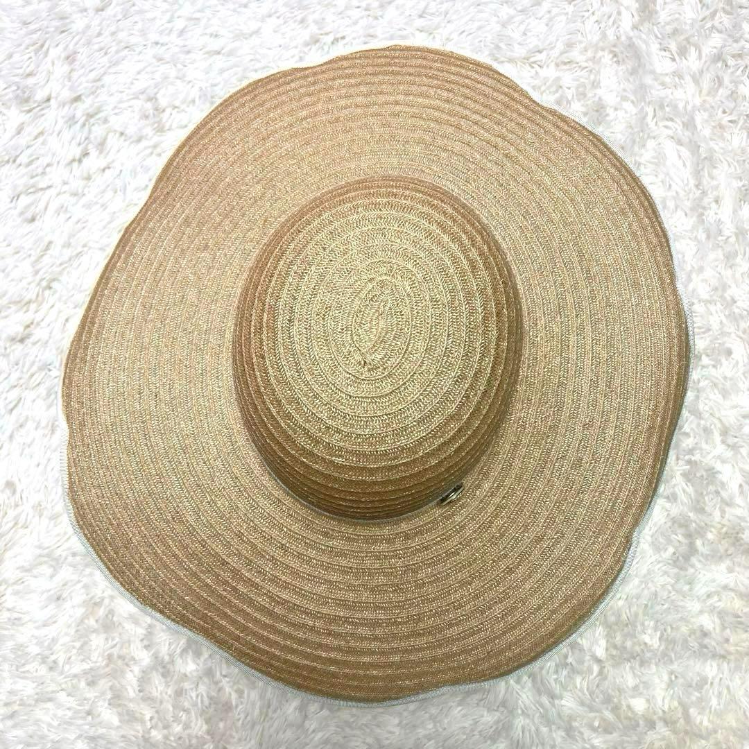 【未使用】シャネル ココマーク付き ストローハット ロングブリム