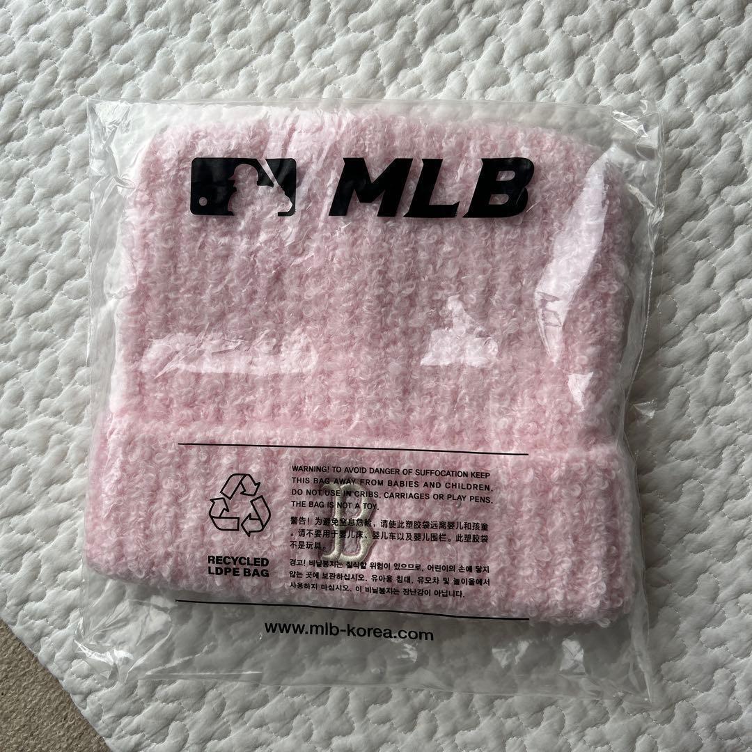 MLB Korea 猫耳 ミャオン ビーニー 韓国限定　ピンク