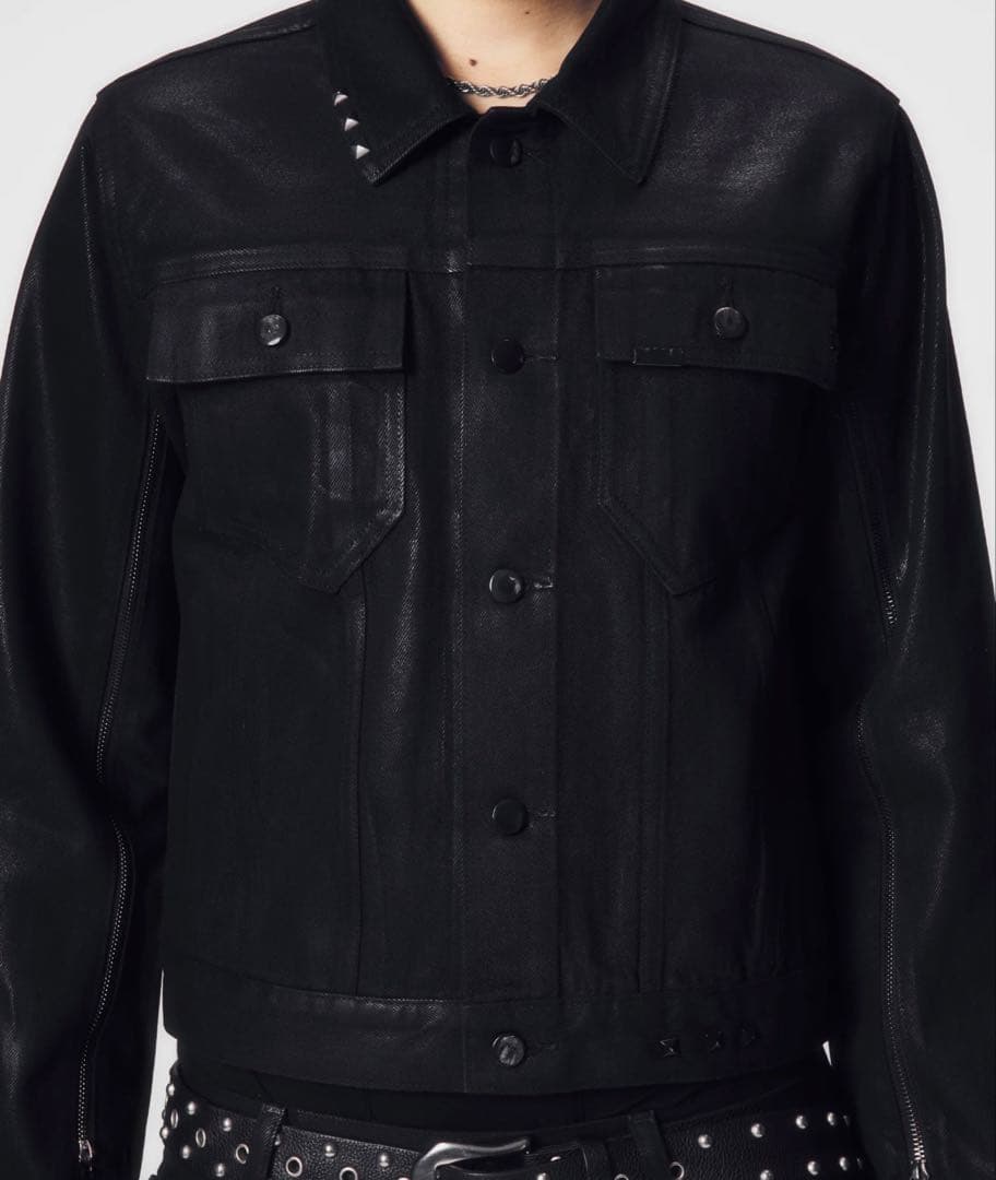 ジャケット・アウター jentlouis Resin Coated Denim Jacket