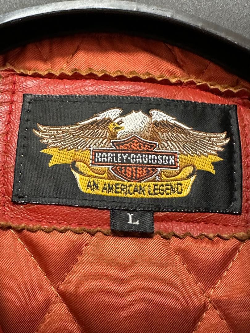 Harley-Davidson ハーレーダビッドソン　レザージャケット　レッド