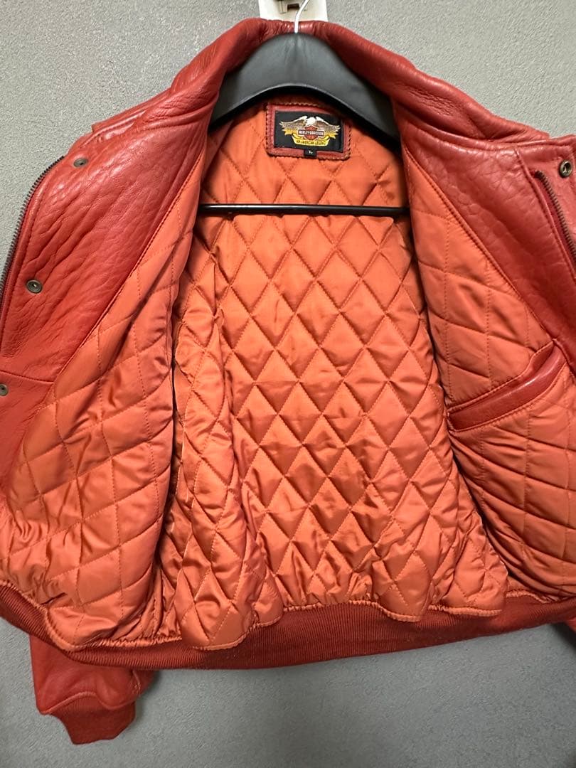 Harley-Davidson ハーレーダビッドソン　レザージャケット　レッド