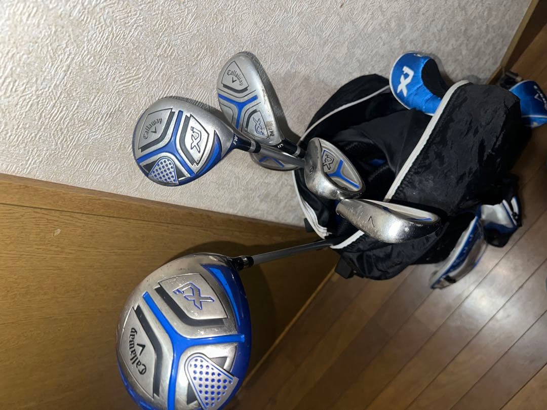 Callaway キャディバッグ 青白 アイアン付き