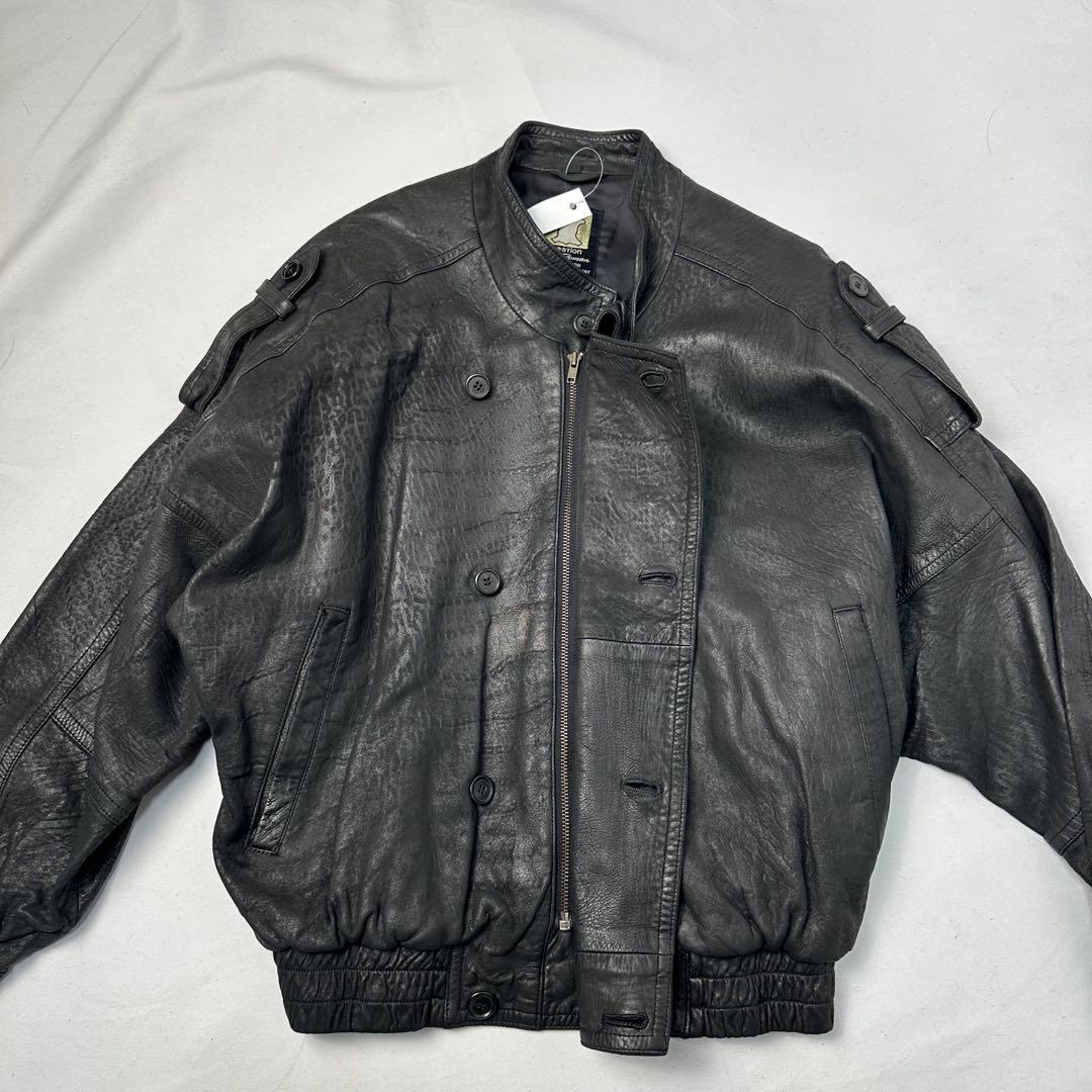 Vintage 80s 90s ラム 羊革 A2 G1 レザーフライトジャケット