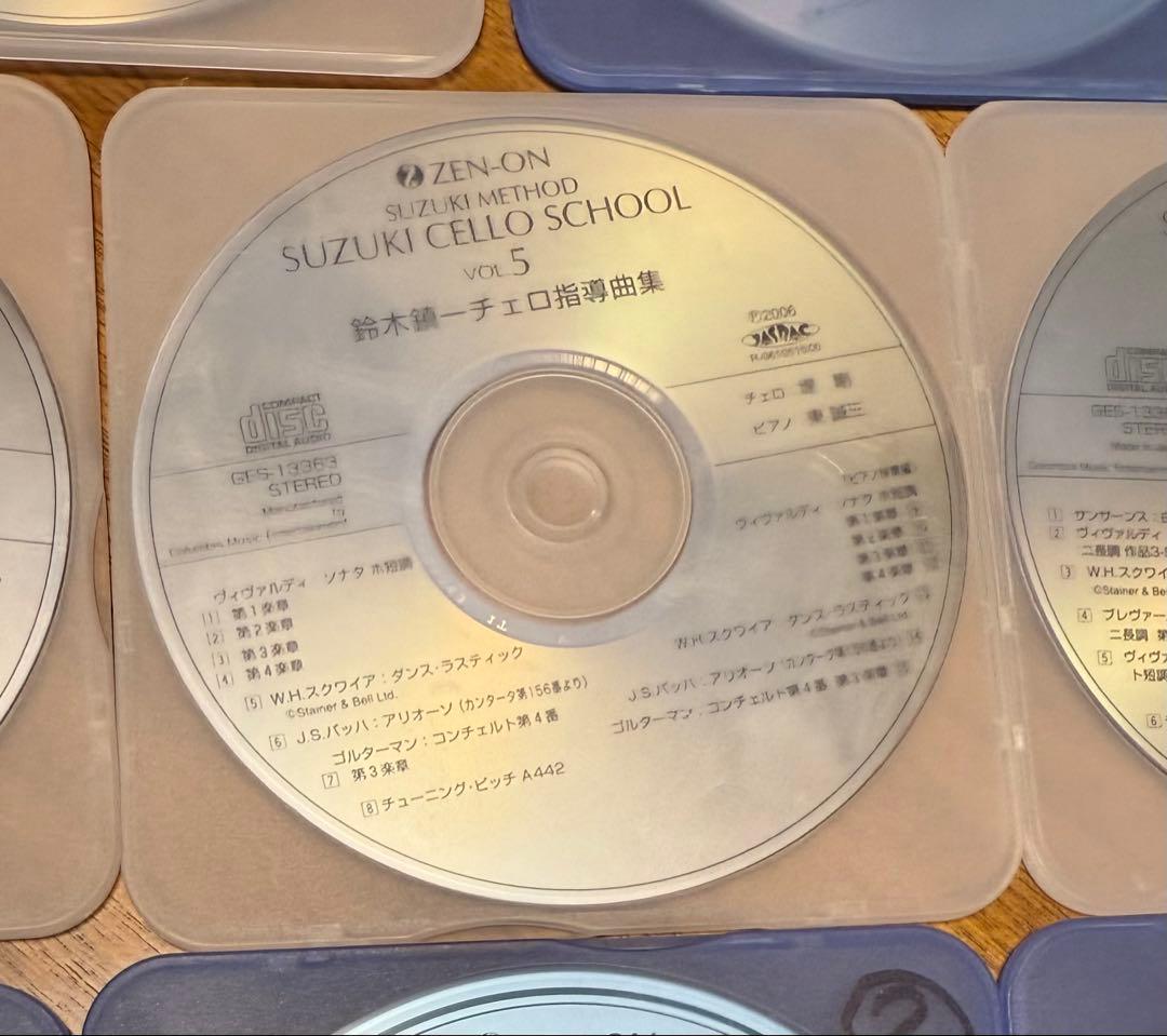 シ*ン様 スズキメソード　チェロ指導曲集　全巻　CDつき　ドッツァウアー　書き込