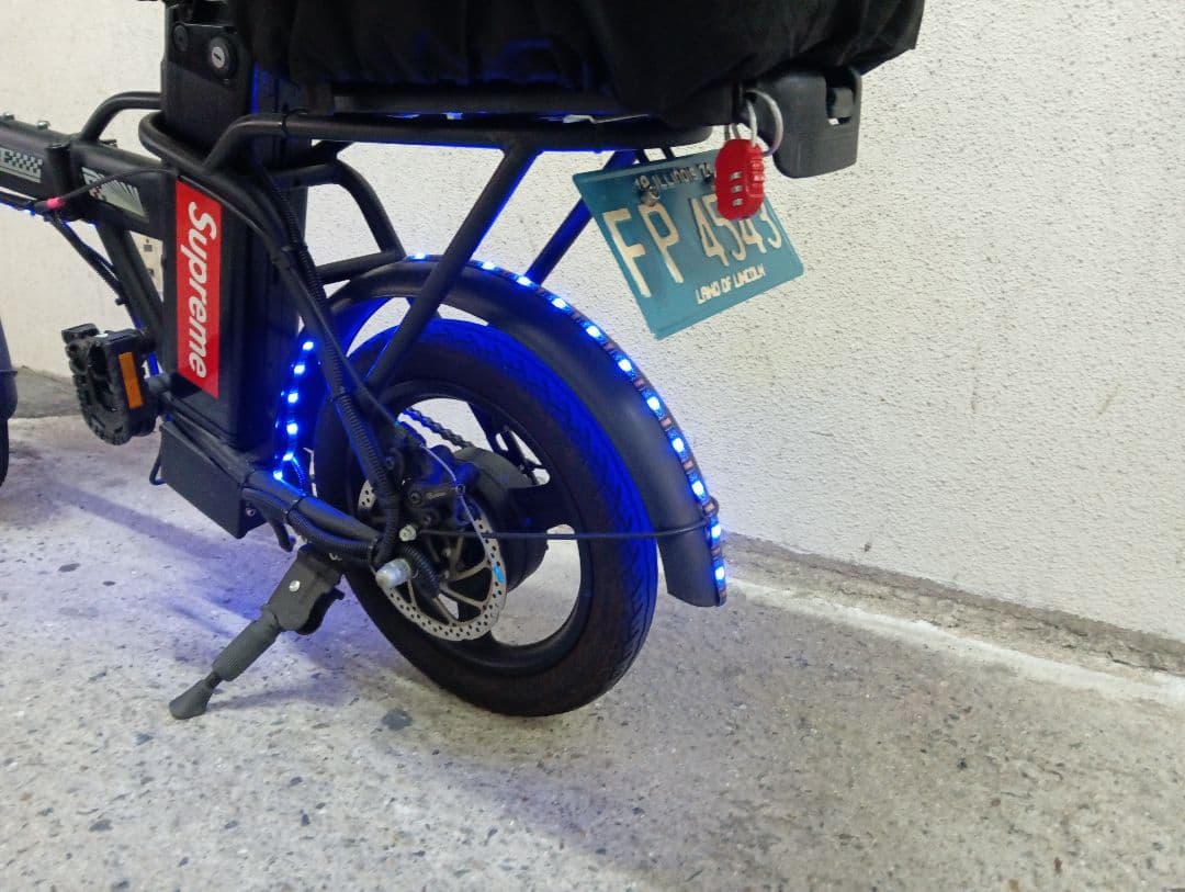 【値下げ】電動アシスト自転車折りたたみ式・SUNPIE カスタム　LED電飾