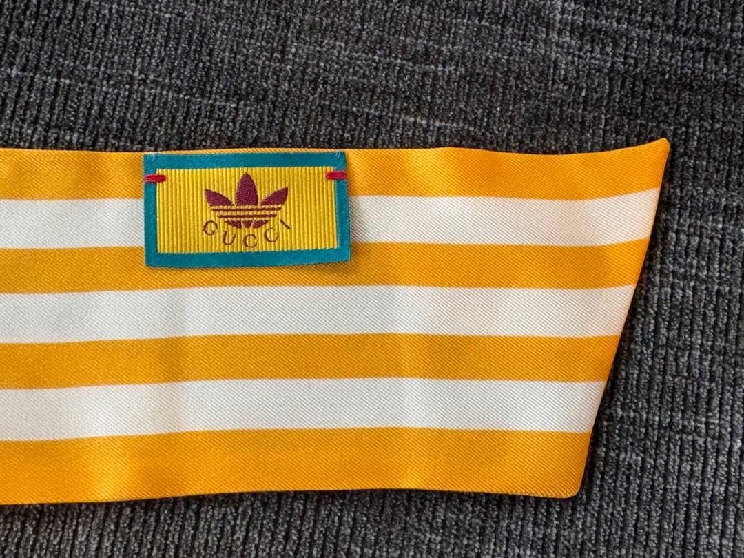 Gucci x Adidas コラボ ロゴ スカーフ 未使用 silk