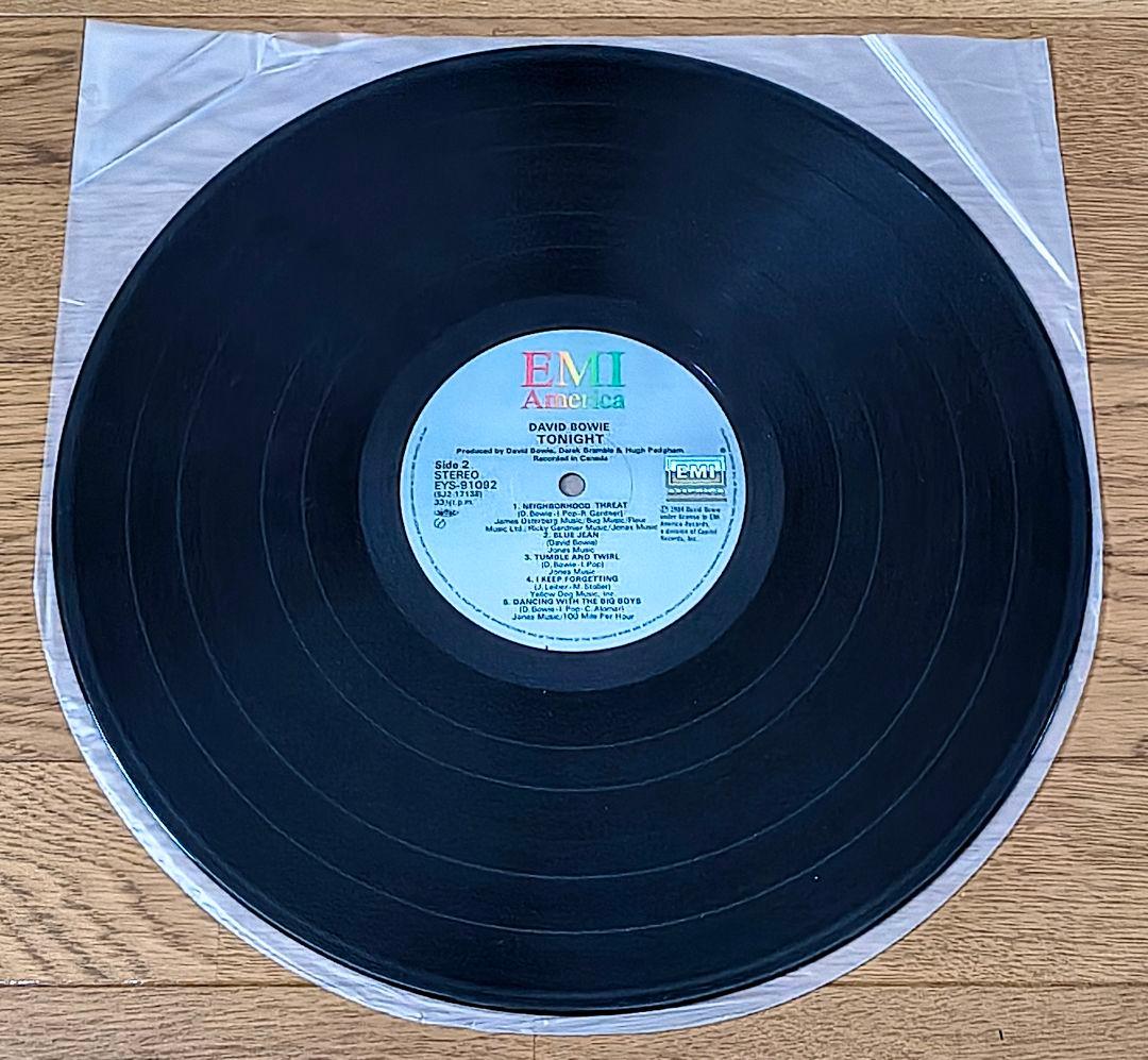 『美品⭕️LP』David Bowie Tonight 巨大ポスター付き 当時物