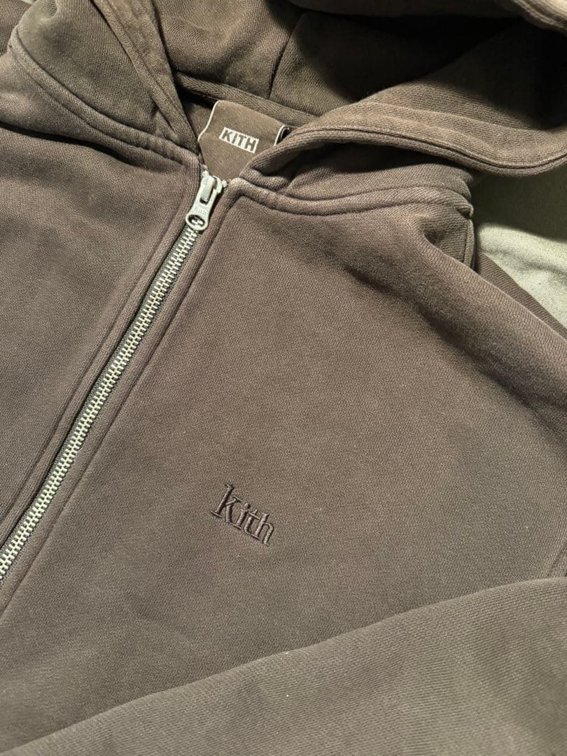u*i様 Kith ダークブラウン ジップアップパーカー