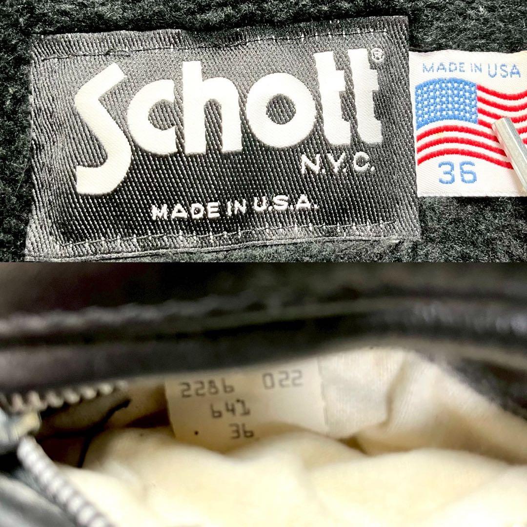 ◆2way/641◆SCHOTT シングルライダース レザージャケット 36