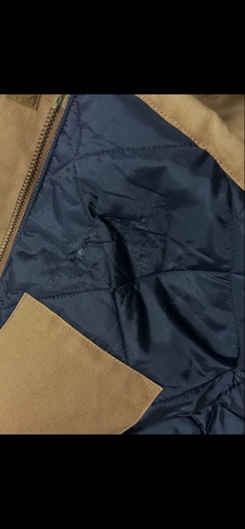 パ*ん様 2002年製carhartt デトロイトジャケットベージュ 写真モデル