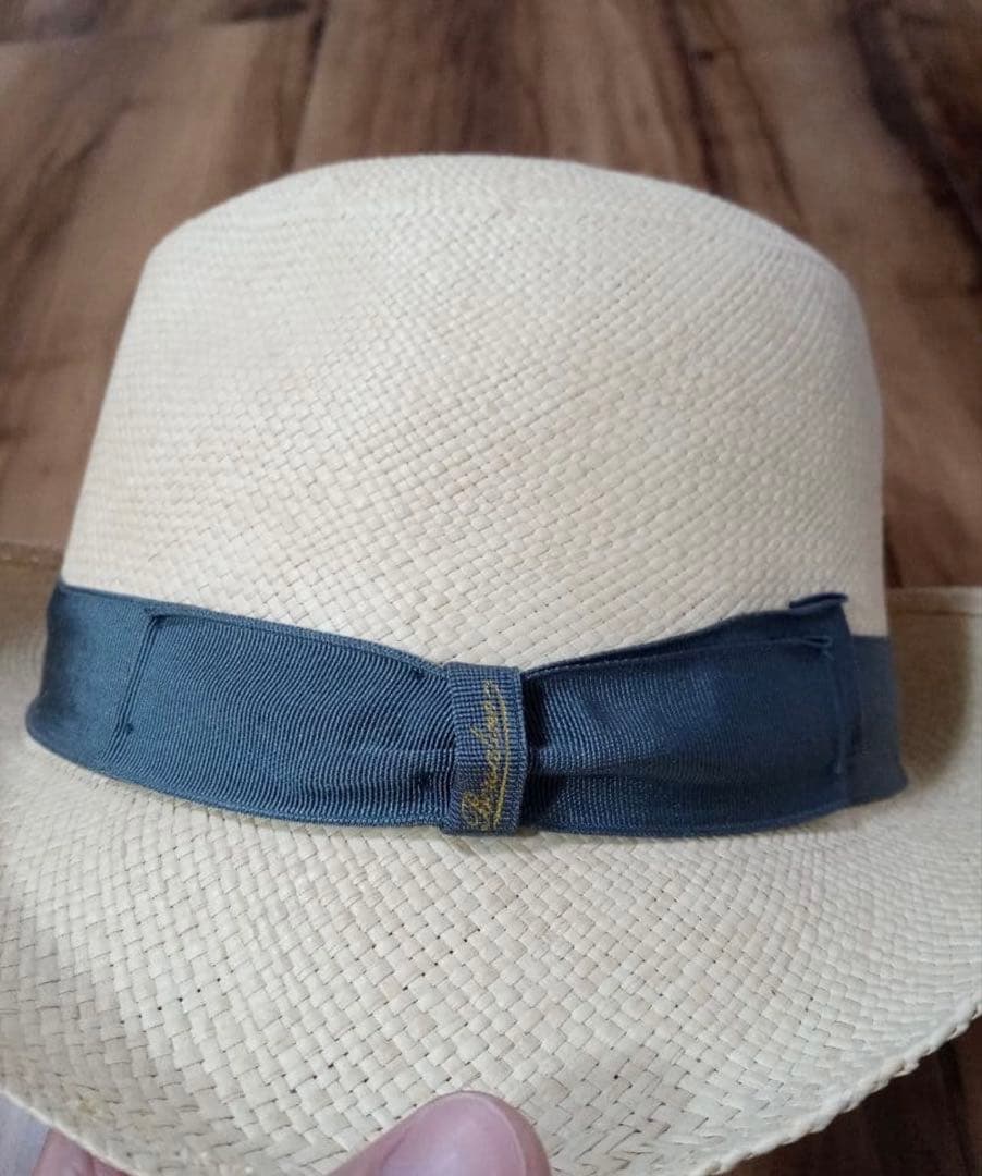 美品　Borsalino ボルサリーノ　本パナマハット　イタリア製　60cm
