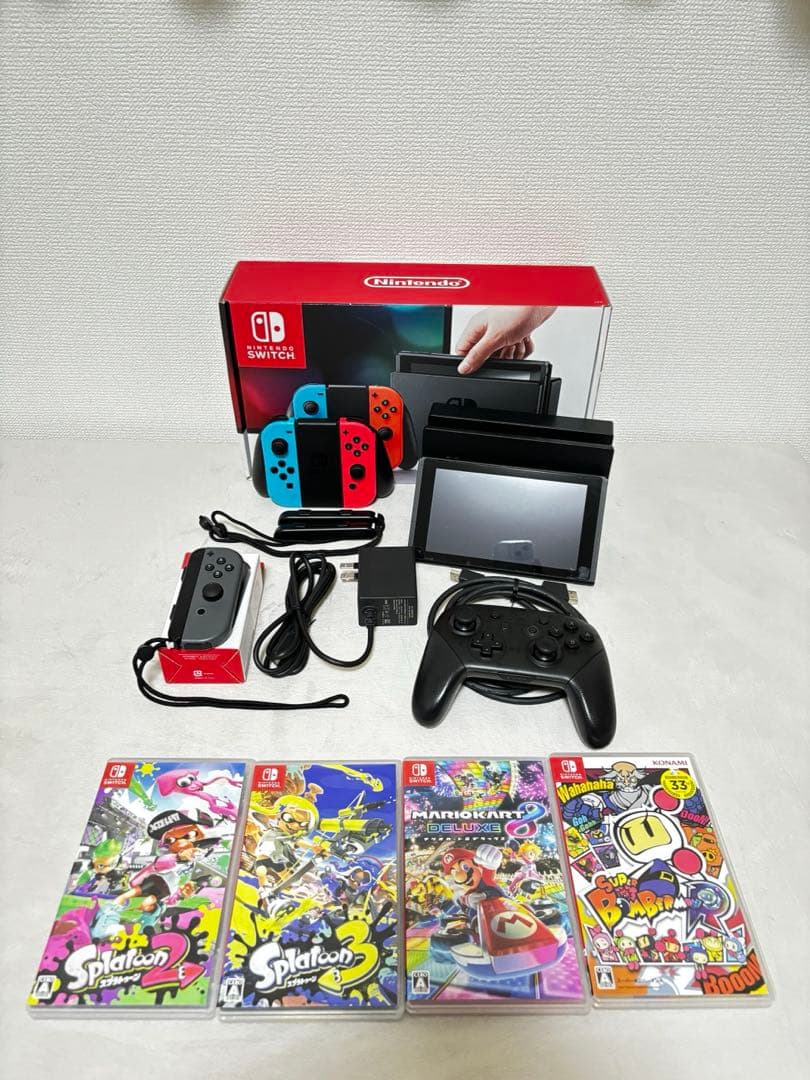 Nintendo Switch 本体 +ゲームソフト4本+Proコン+Joyコン