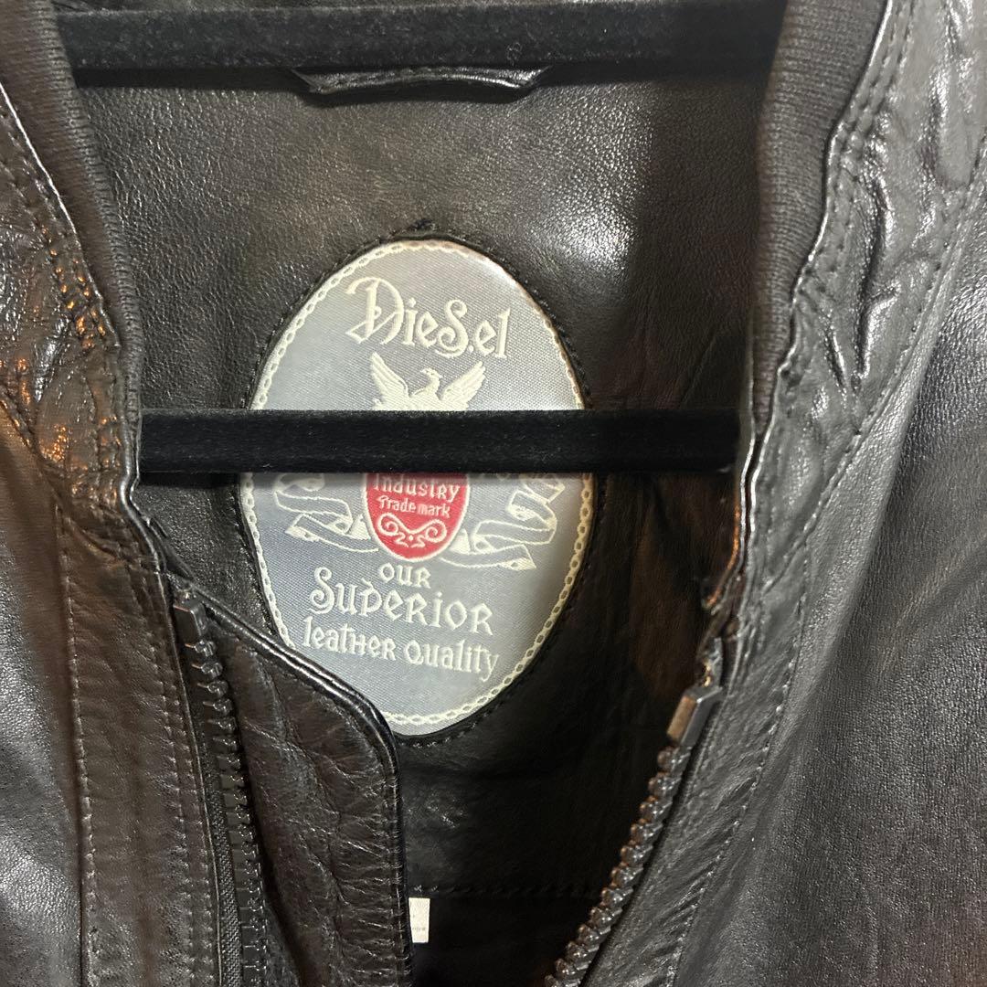 L*o様 激レア！最安値 DIESEL シングルレザージャケット 古着 size