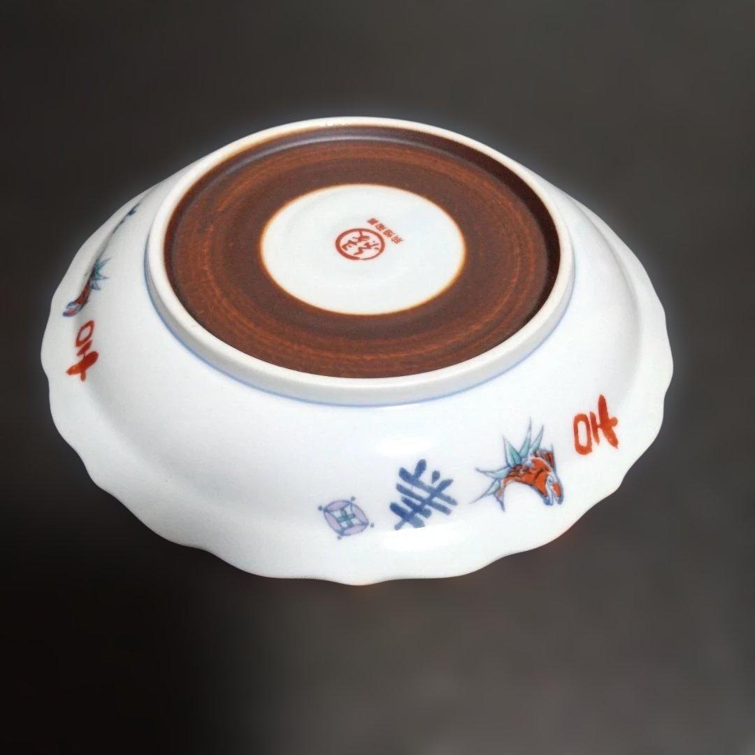 未使用 美濃焼 前畑陶器 縁起商店 七福神 銘々皿5枚　　お祝い