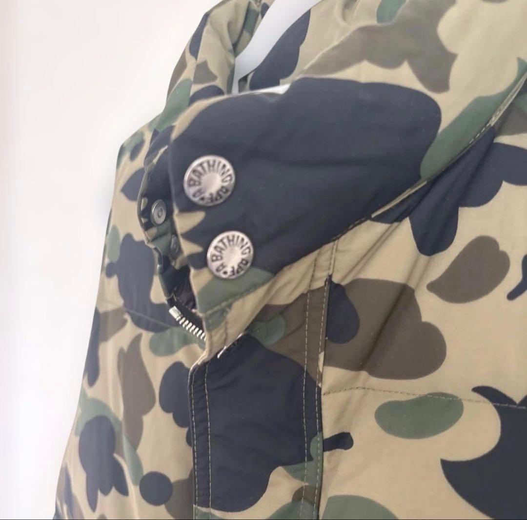 A BATHING APE カモ　迷彩 ダウンベスト M