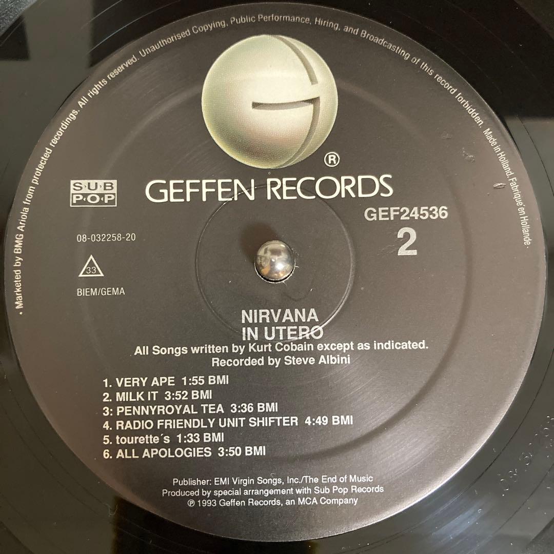 NIRVANA / IN UTERO (レコード)