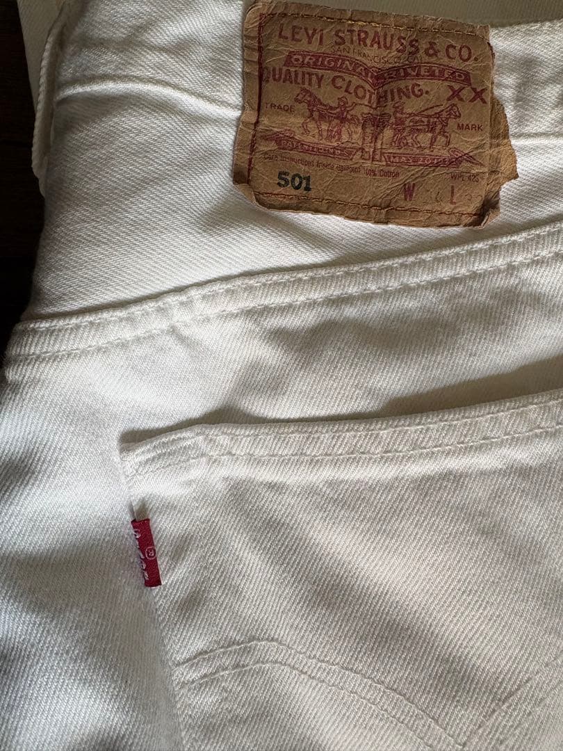 Levi's 501 ホワイトデニム　W34×L32