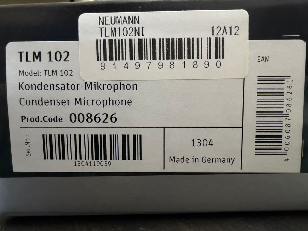 Neumann TLM102 美品