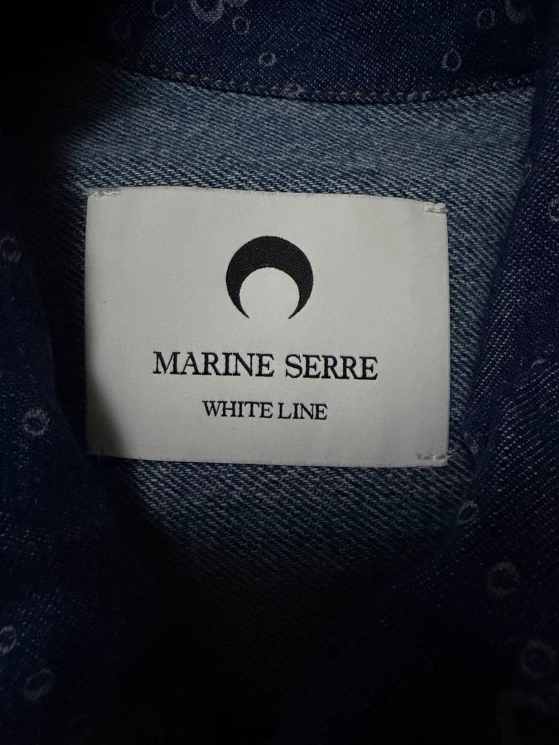 ジャケット・アウター MARINE SERRE WHITE LINE DENIM JACKET