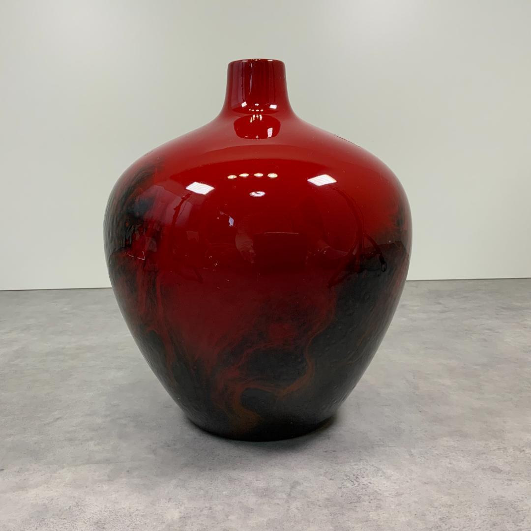 70’s ヴィンテージ ロイヤルドルトン Flambe Veined 花器 花瓶