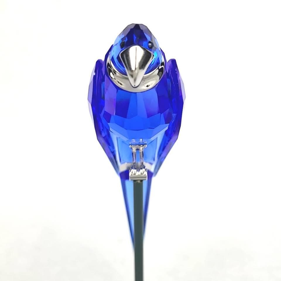 〇良品〇スワロフスキー　鳥　オウム　ブルー　置物　ファイギュリン